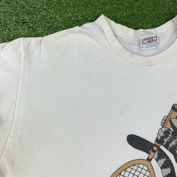 90s Crazy Shirts Hawaii B Kliban Tennis Cat TShirt - Picture 11 of 12